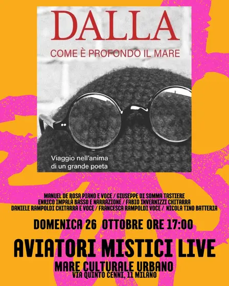 Locandina del concerto al mare culturale urbano del 26 ottobre 2025